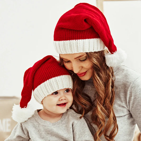 2025 Knitted Santa Beanie – Adults & Kids
