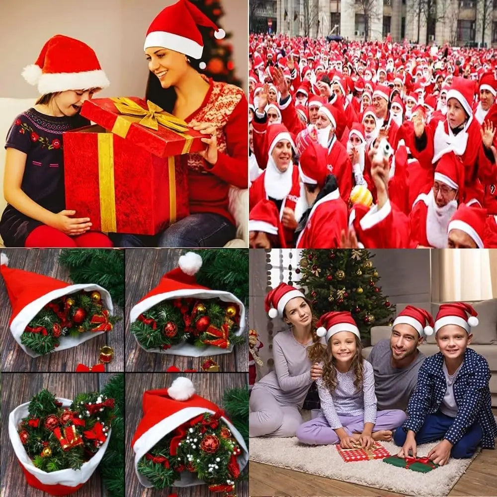 Merry Christmas Santa Hats – Adults & Kids