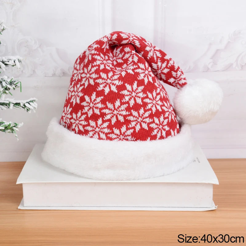 2025 Knitted Santa Beanie – Adults & Kids