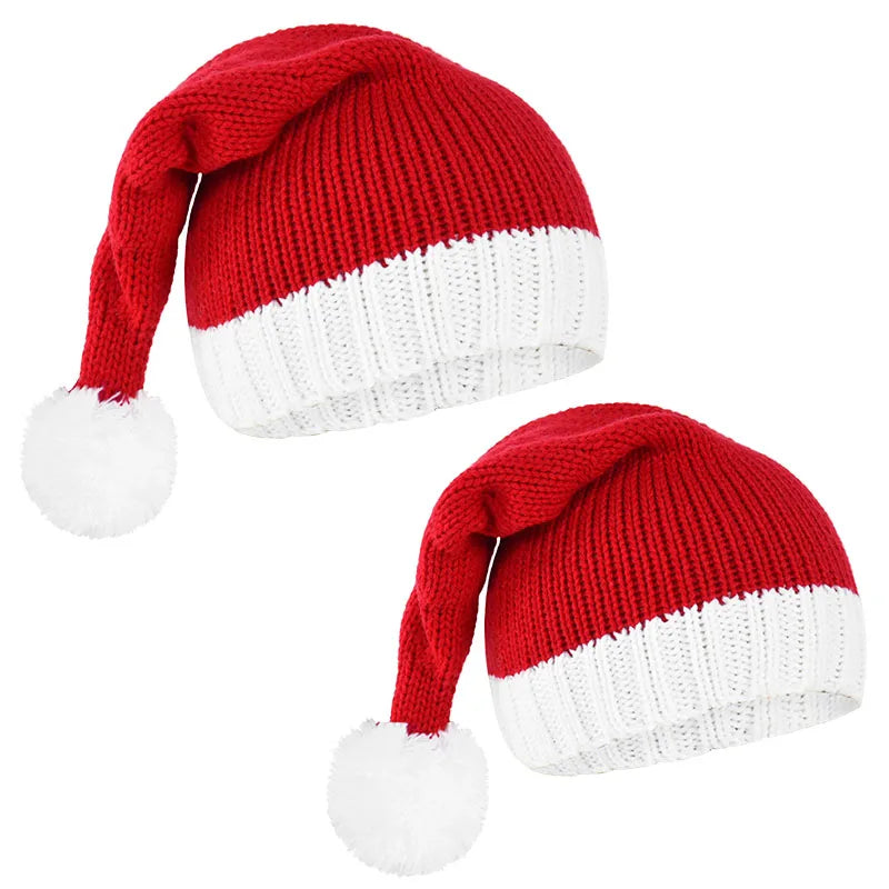 2025 Knitted Santa Beanie – Adults & Kids