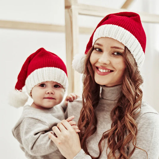 2025 Knitted Santa Beanie – Adults & Kids